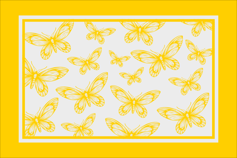 Modern placemat with butterfly pattern design - TenStickers