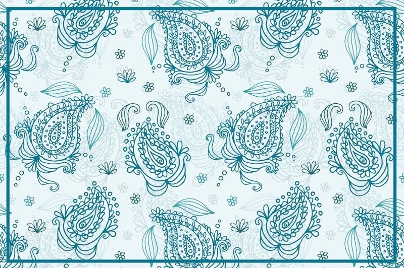 Placemat with detailed floral design - TenStickers
