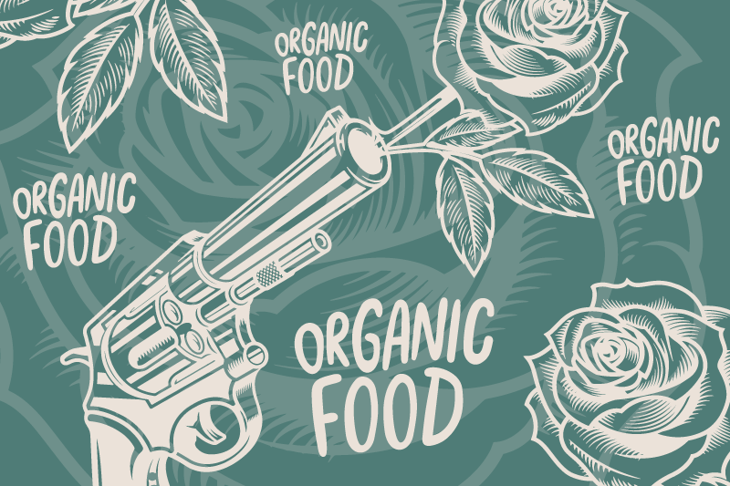 Original placemat revolver organic cuisine - TenStickers