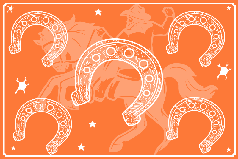 Original placemat orange horseshoe design - TenStickers
