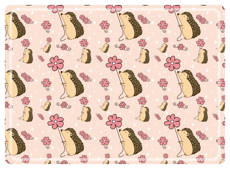 Original placemat with adorable hedgehog design - TenStickers