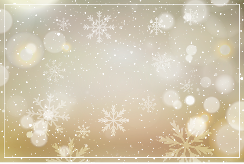 Silver and Gold Snowflakes Christmas placemats - TenStickers
