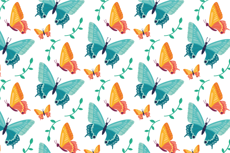 Original placemat with colorful butterfly design - TenStickers