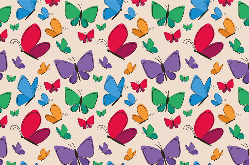 Original placemat colorful butterfly display - TenStickers