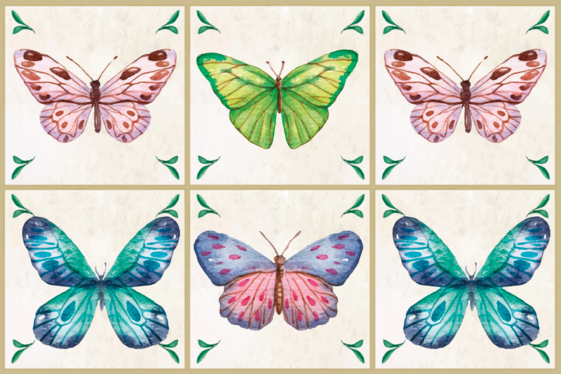 Original placemat vibrant butterfly design - TenStickers