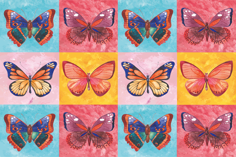 Original placemat lively butterfly design - TenStickers
