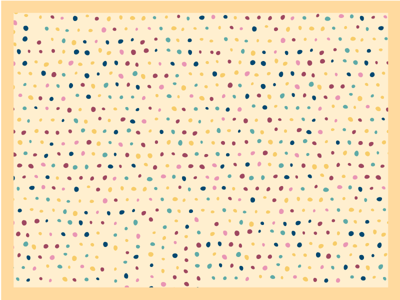 Polka dot pattern placemat - TenStickers