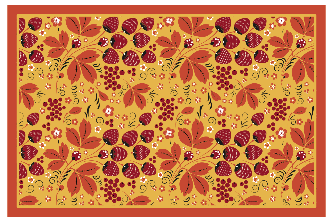 Original placemat colorful floral design - TenStickers