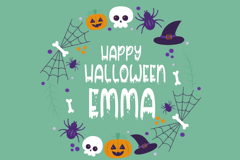 Halloween placemat with spooky themed design - TenStickers