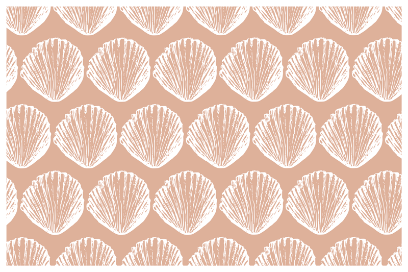 Seashell motif pattern placemat - TenStickers