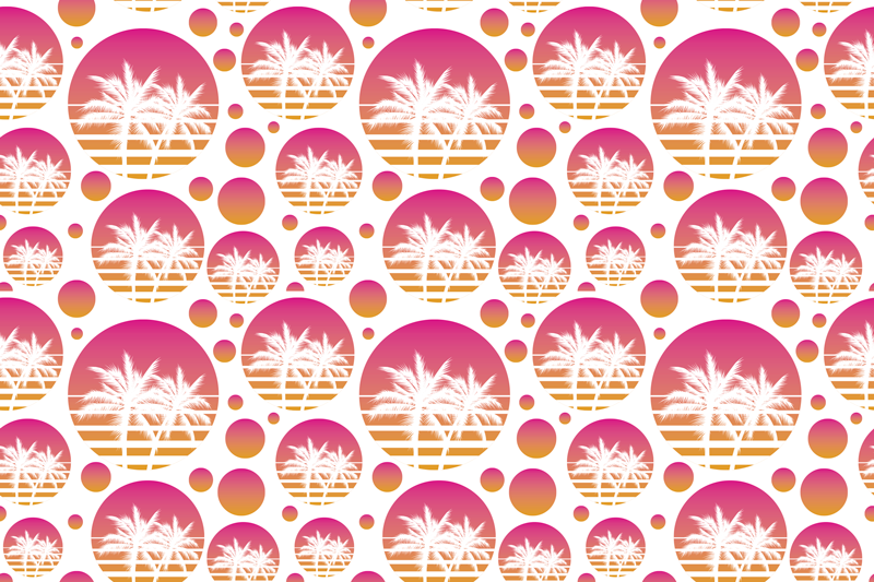 Original placemat tropical palm designs - TenStickers