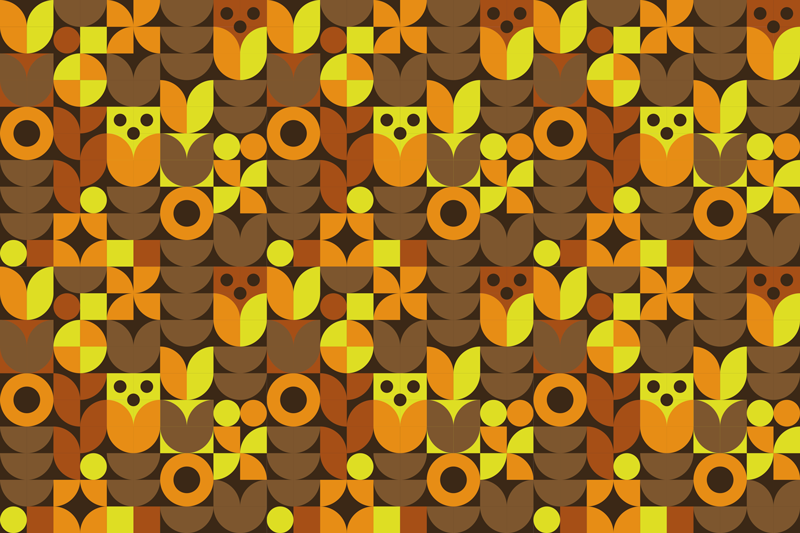 Original placemat with colorful geometric designs - TenStickers