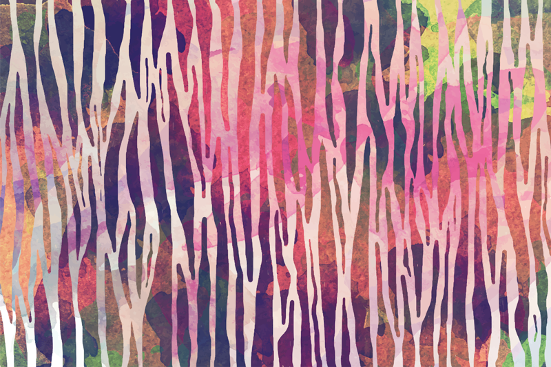 Abstract colorful stripes placemat - TenStickers