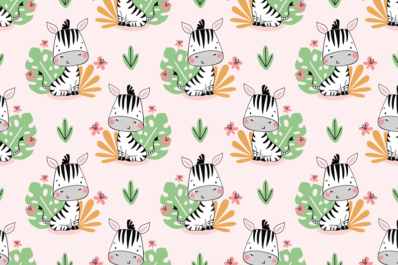 Children placemat cute zebra design - TenStickers
