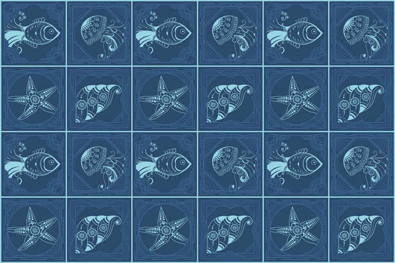 Original placemat nautical design pattern - TenStickers