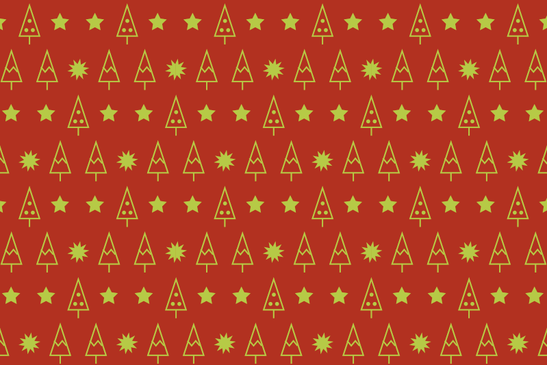 Christmas placemat festive tree design - TenStickers