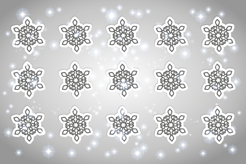 Christmas placemat snowflake design - TenStickers