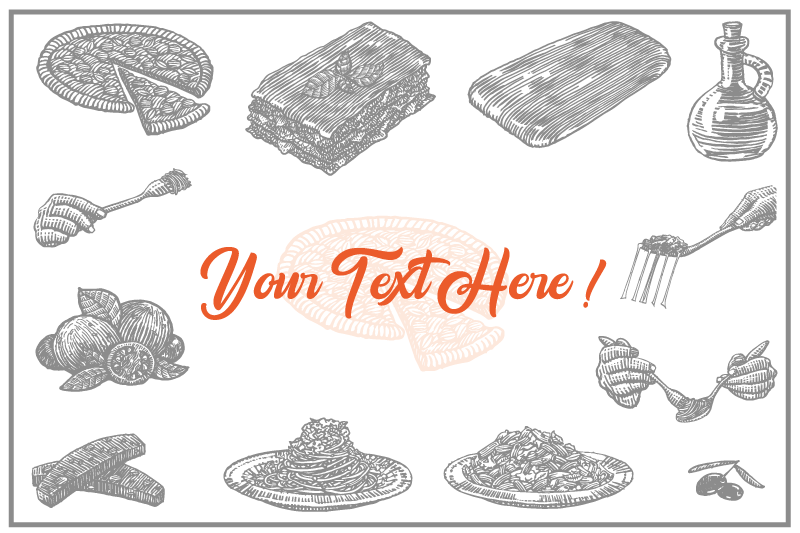 Original placemat food illustration design - TenStickers