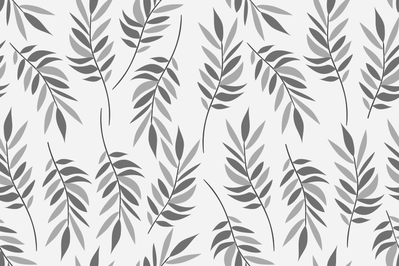 Elegant leaf pattern placemat - TenStickers
