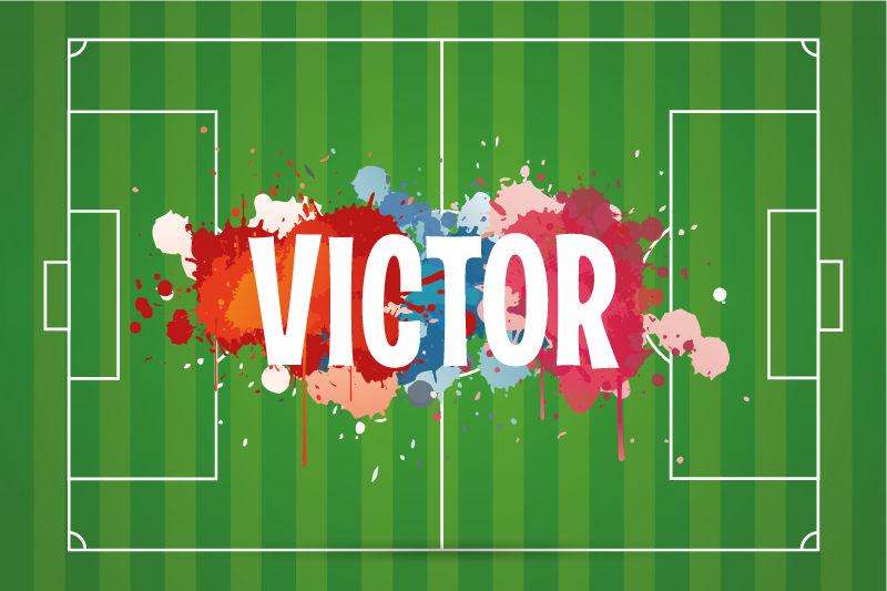 Soccer pitch with name Personalised placemats - TenStickers