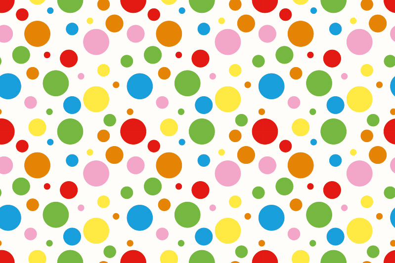 Children placemat colorful polka dots - TenStickers