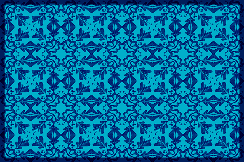 Placemat graceful botanical design - TenStickers