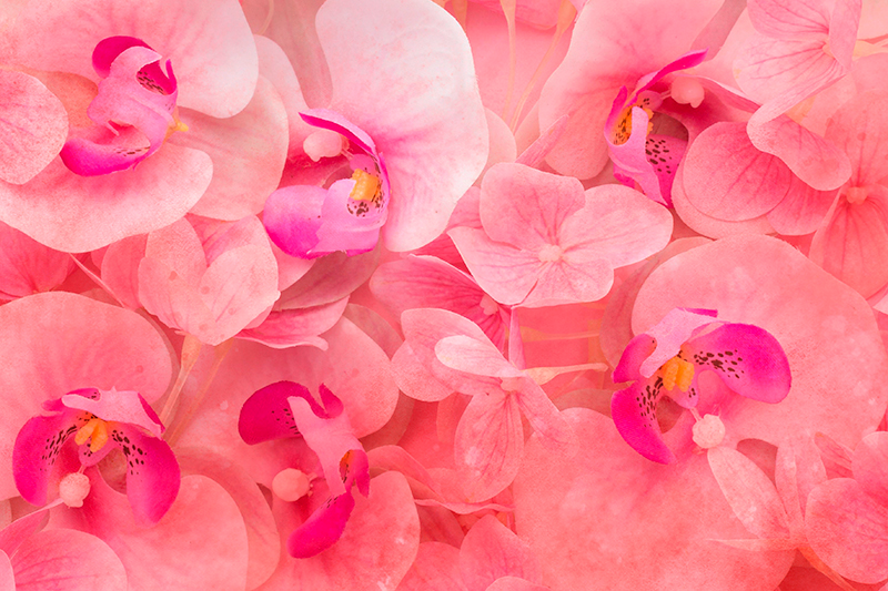 Graceful bloom composition placemat - TenStickers