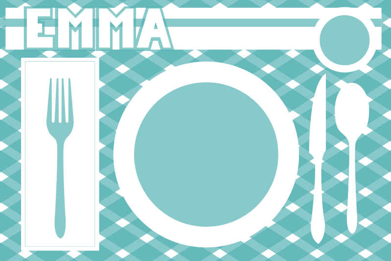 Customisable placemat personalized dining mat - TenStickers