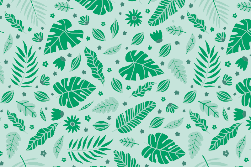 Original placemat with lush green patterns - TenStickers