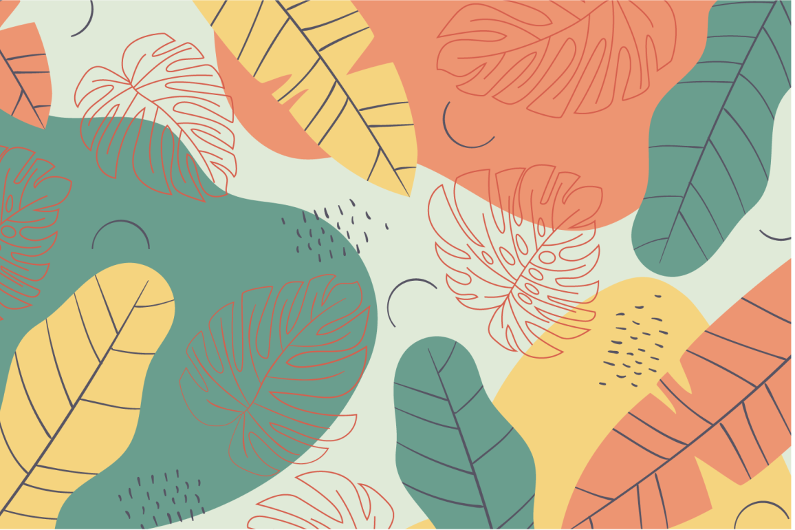 Original placemat leaf design artwork - TenStickers