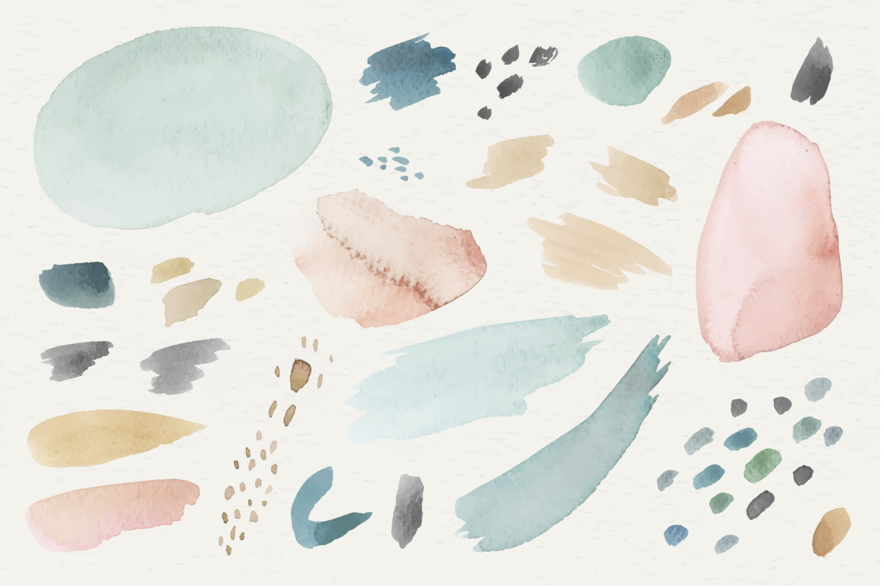 Placemat soft watercolor shapes - TenStickers