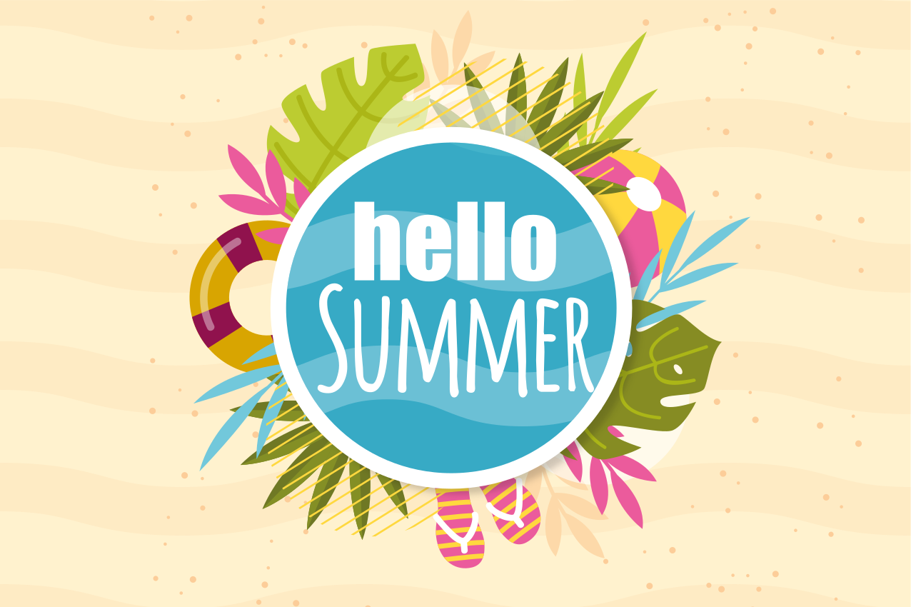Original placemat hello summer mood - TenStickers