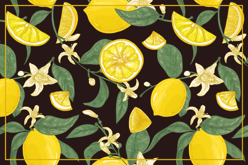 Lemon pieces original placemats - TenStickers