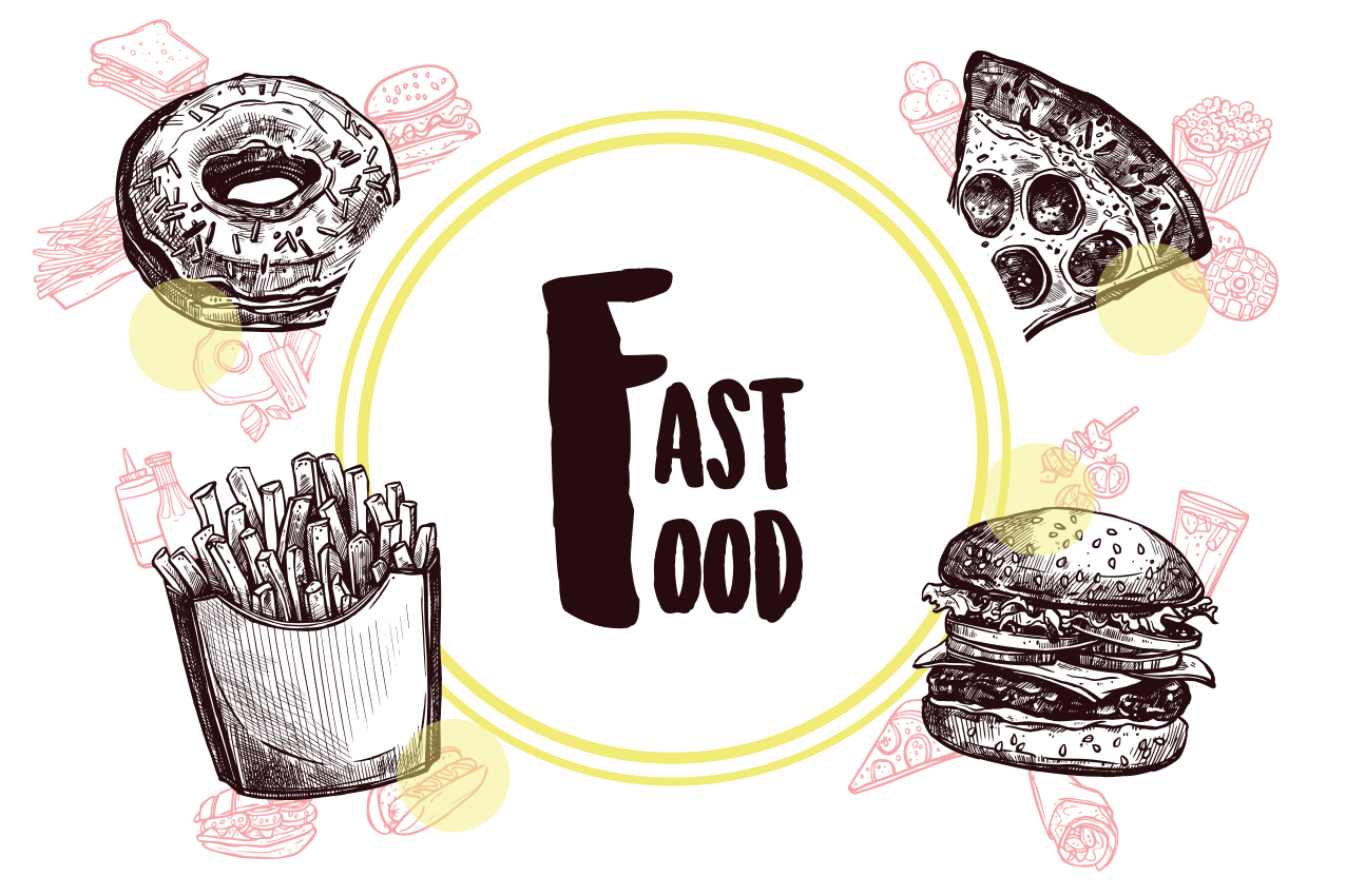 Original placemat fast food artwork - TenStickers