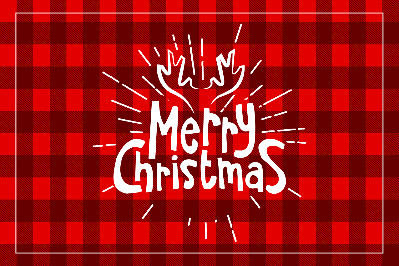 Christmas placemat with merry christmas design - TenStickers