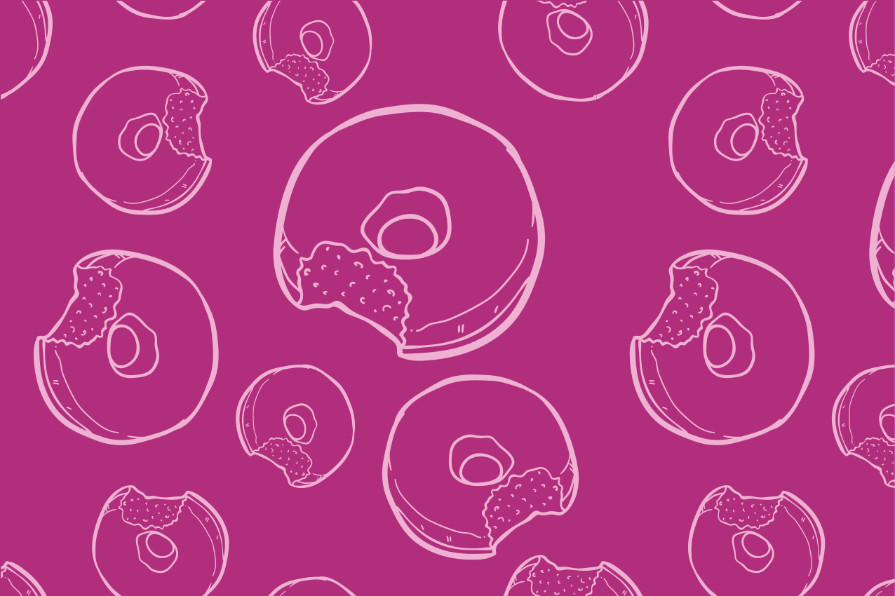 Original placemat colorful donut design - TenStickers