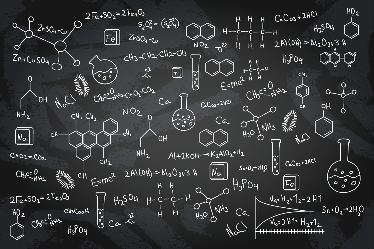 Original placemat chemical equation art print - TenStickers