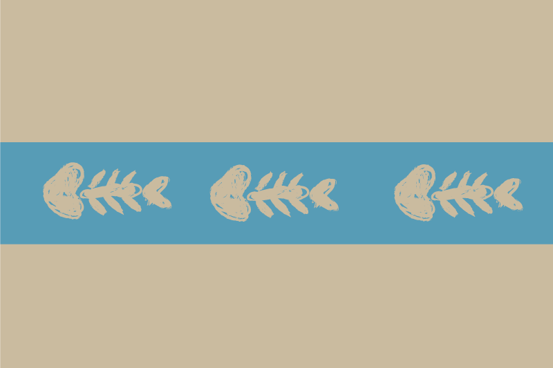 Original placemat with unique fish bone design - TenStickers