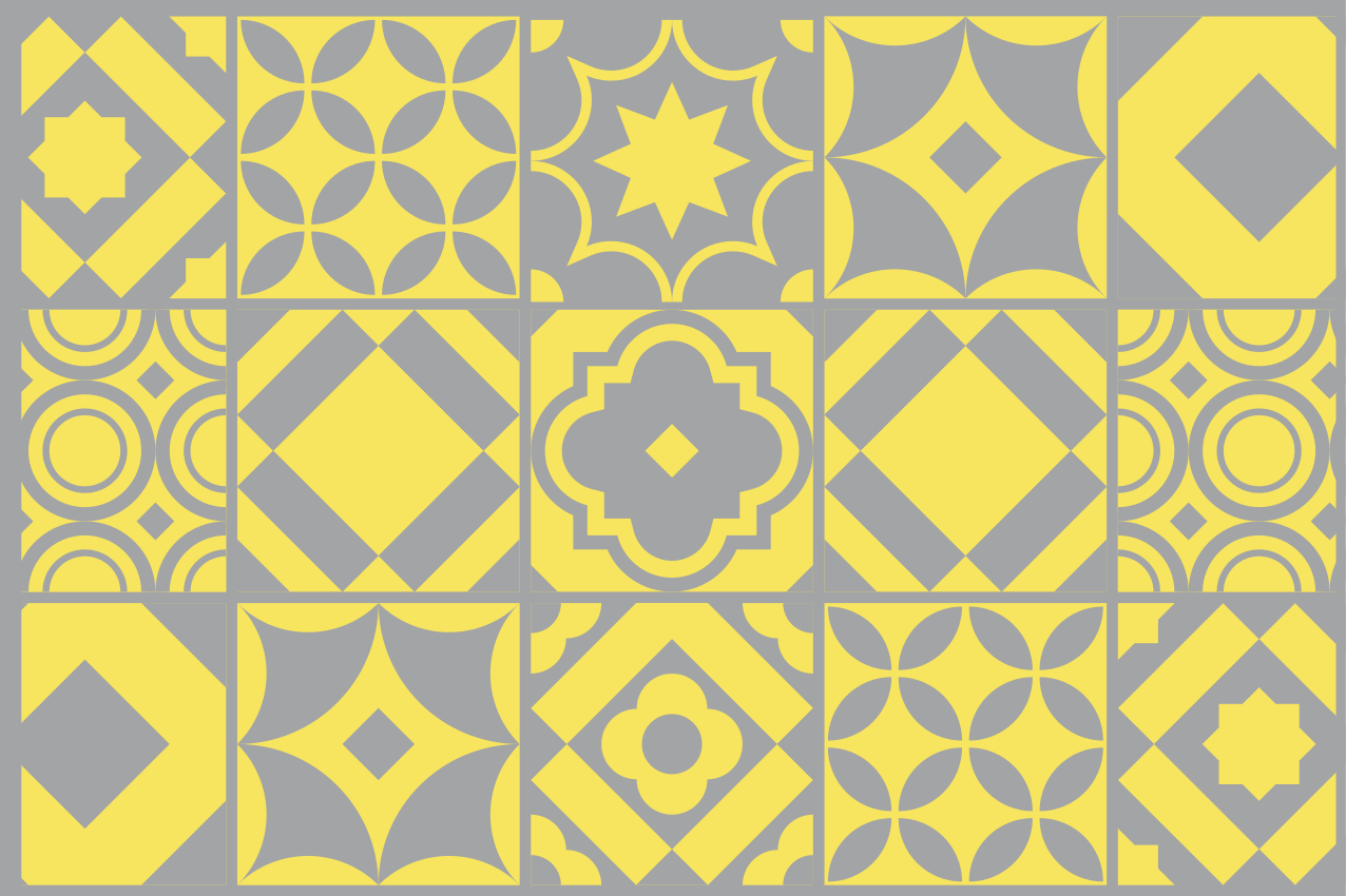 Geometric motif tiles placemat - TenStickers