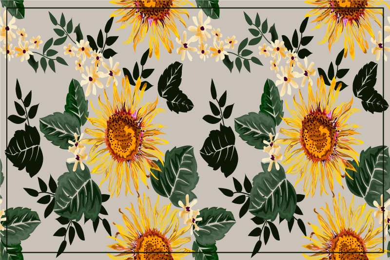 Original placemat sunny floral design - TenStickers