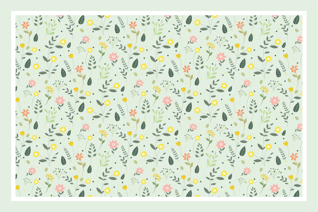 Original placemat floral design table setting - TenStickers