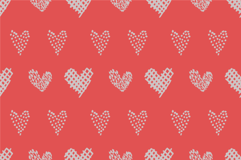 Heart pattern texture placemat - TenStickers