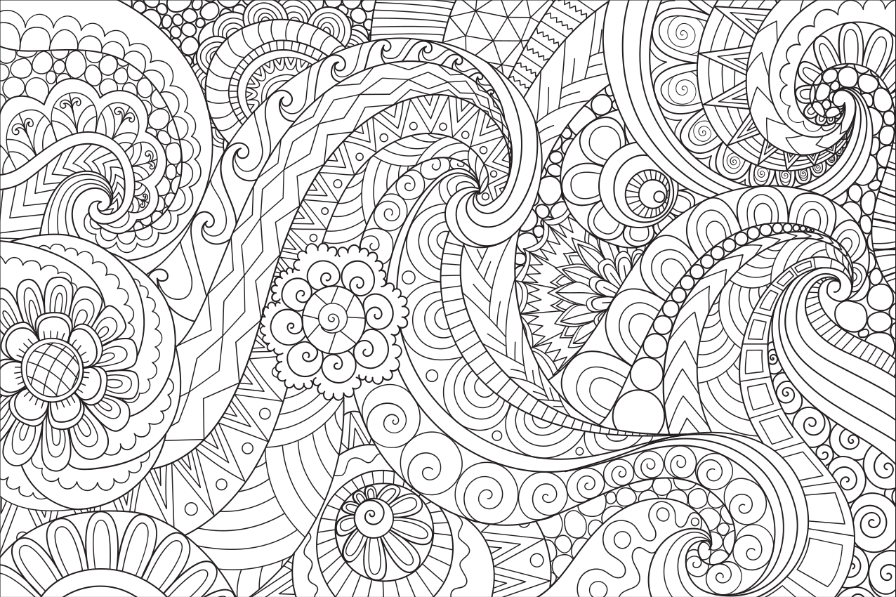 Intricate line patterns placemat - TenStickers