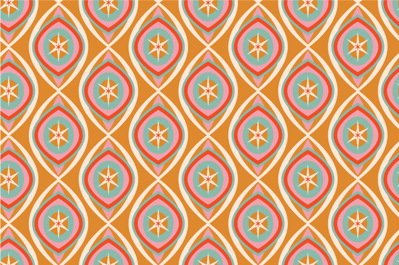 Original placemat colorful star design - TenStickers