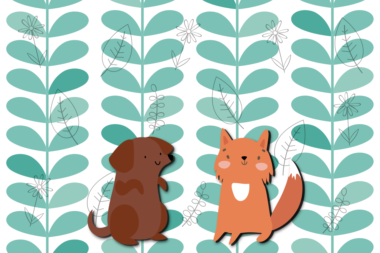 Children placemat cute animal friends - TenStickers