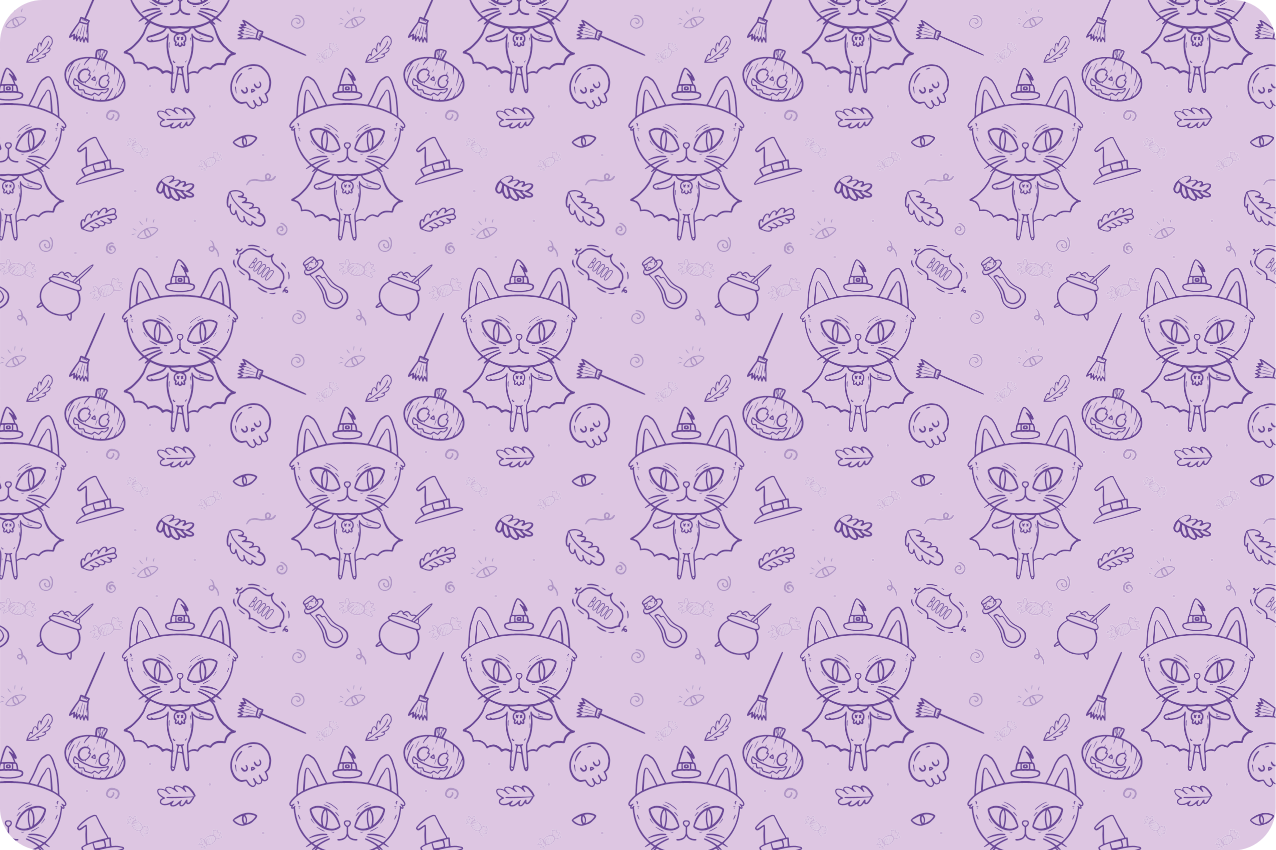 Children placemat with playful cat design - TenStickers