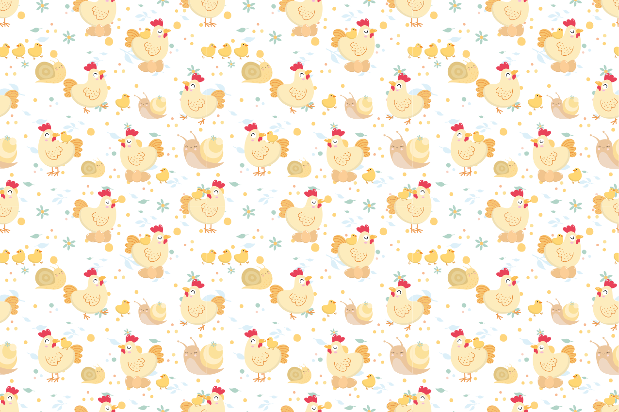 Children placemat with adorable chicken design - TenStickers