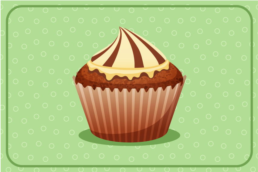 Original placemat cupcake design - TenStickers