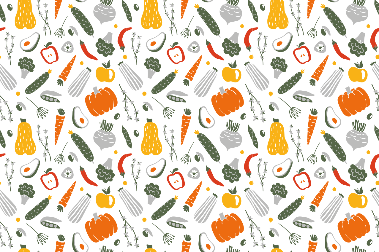 Original placemat colorful vegetable design - TenStickers