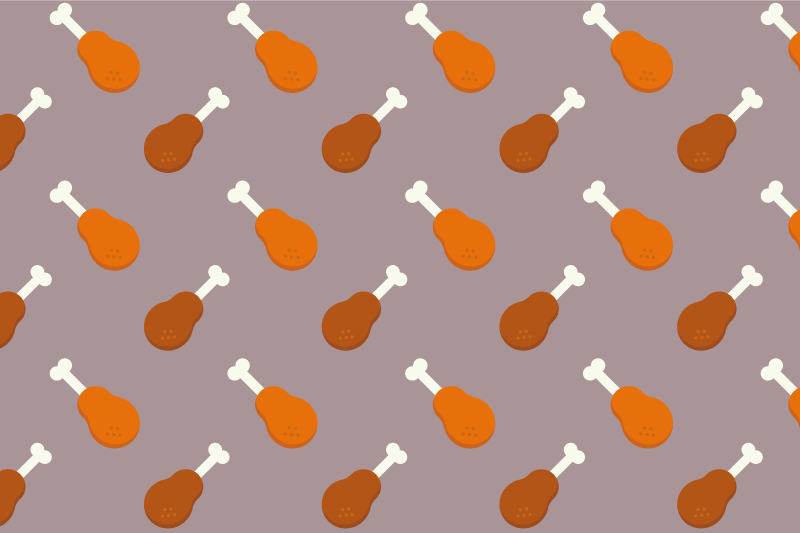 Original placemat chicken leg design - TenStickers